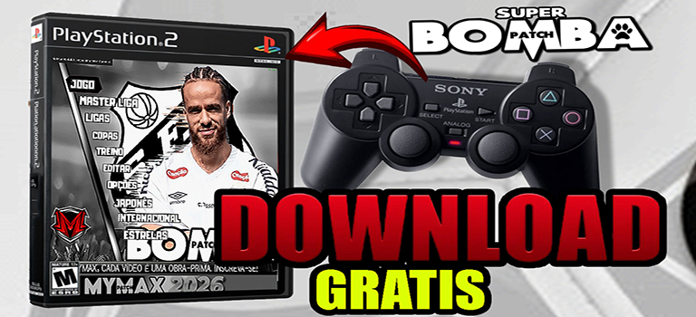 👉 BOMBA PATCH PES 2026 PS2 Android Offline | Câmera PS5 + PS4 Estádios HD | Novo Patch Atualizado